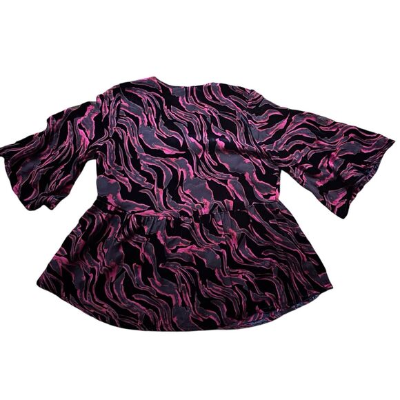 Johnny Was Selene Tiered Top Blouse Small Burnout Velvet V Neck $350 NWT - Picture 4 of 11